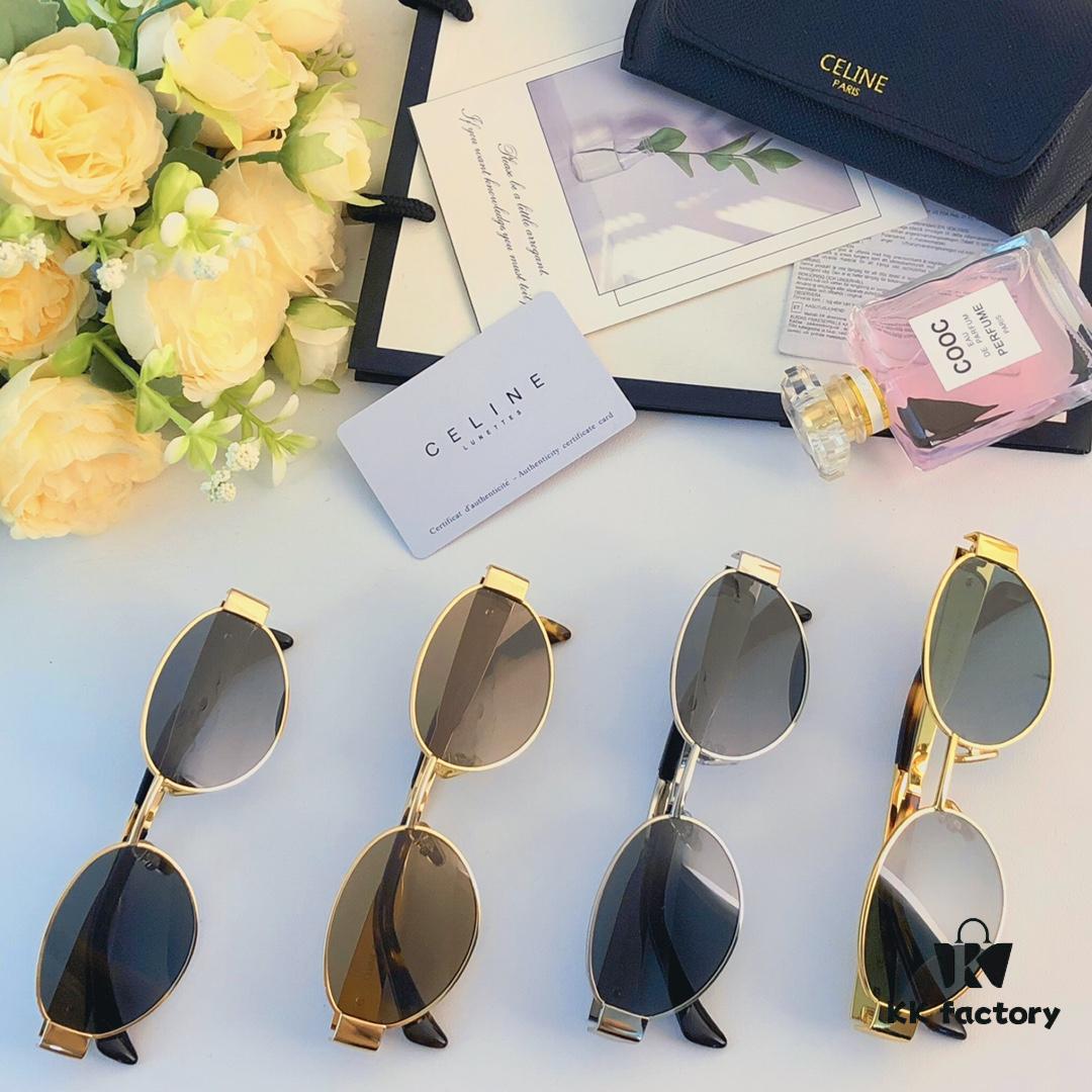 6931fb083a89a121ed54bc60 Celinelisa Style Vintage Oval Cat-Eye Sunglasses for Women, High-End 2024 New Round Sun Glasses with Gold Frame, Flattering for Round Faces
