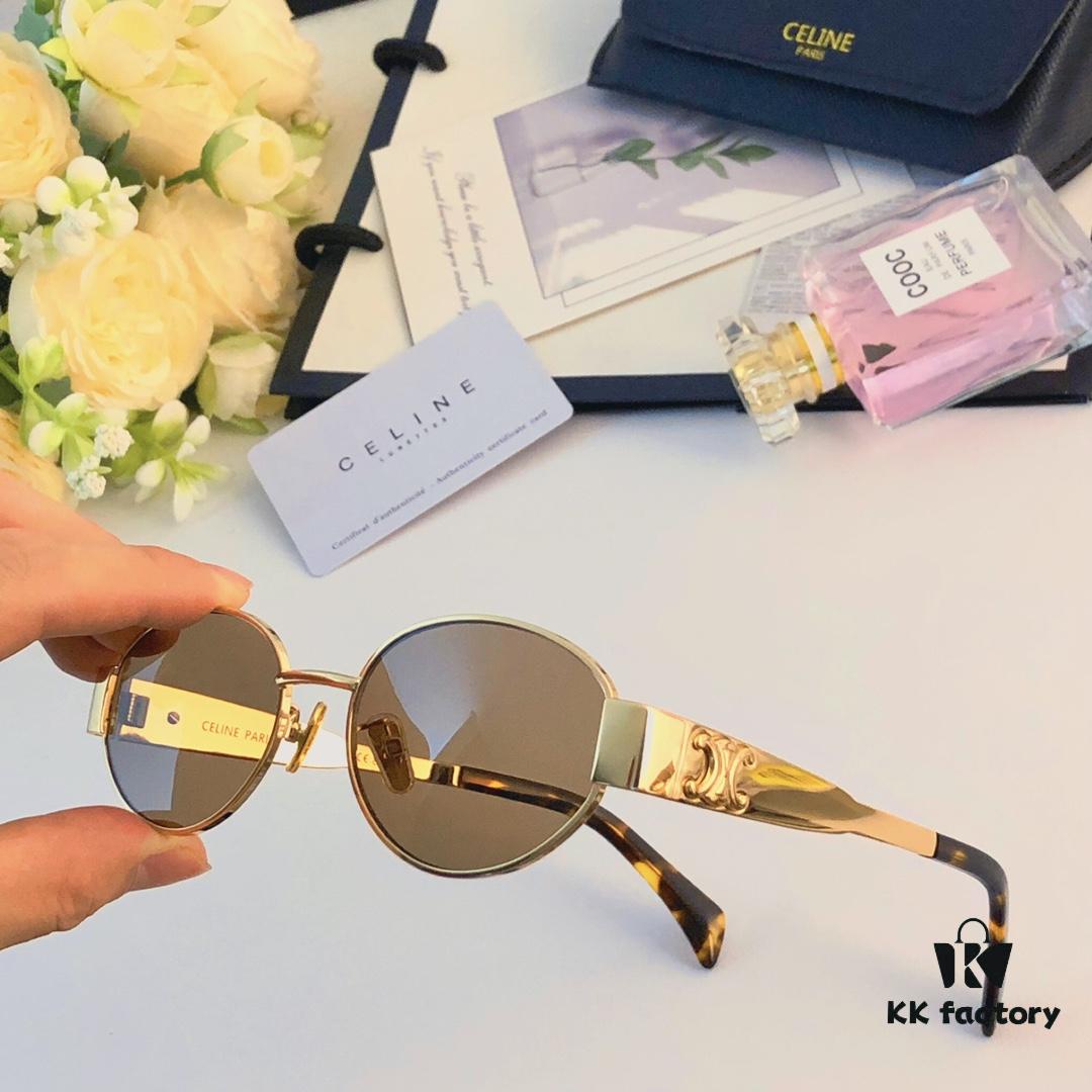 6931fb083a89a121ed54bc64 Celinelisa Style Vintage Oval Cat-Eye Sunglasses for Women, High-End 2024 New Round Sun Glasses with Gold Frame, Flattering for Round Faces