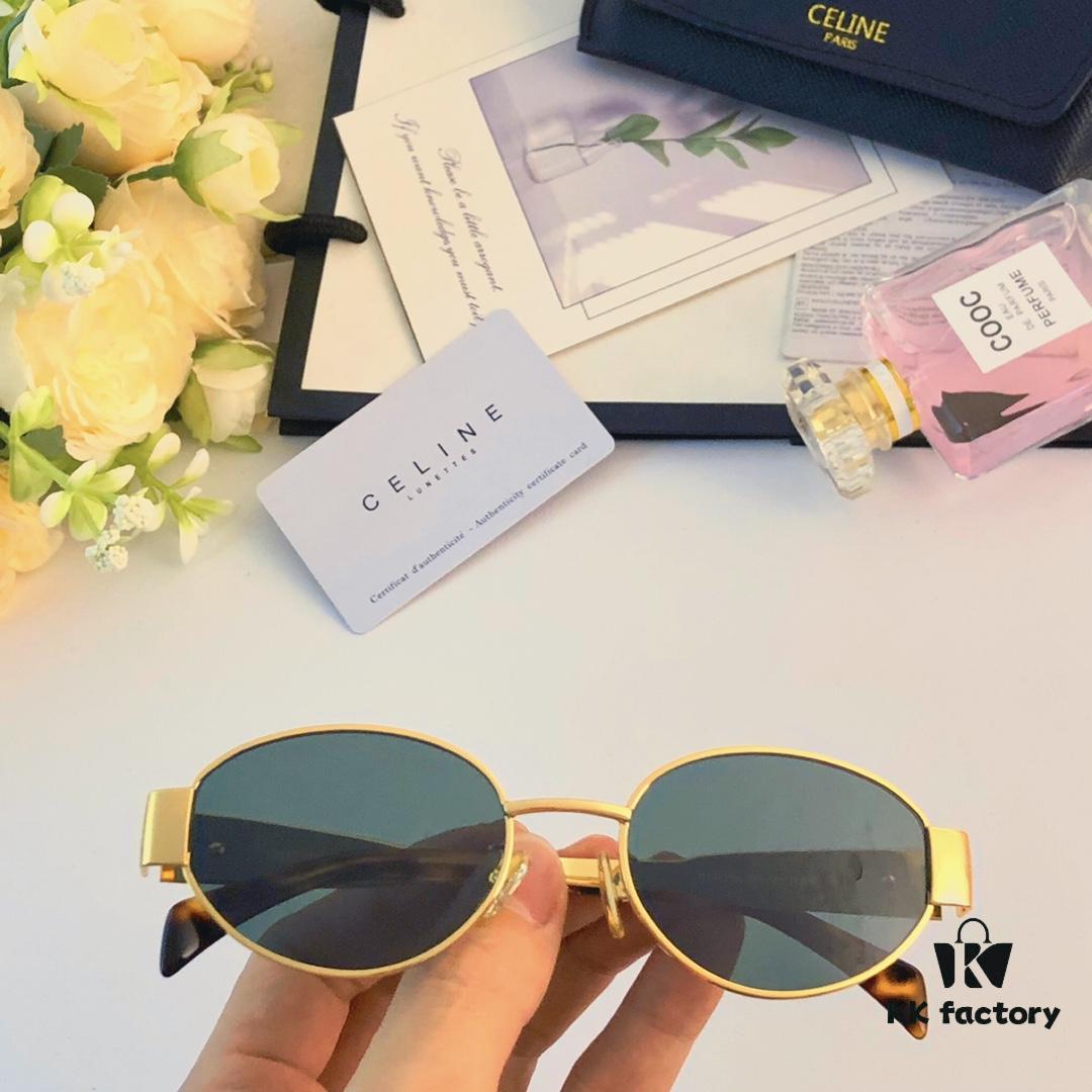 6931fb083a89a121ed54bc66 Celinelisa Style Vintage Oval Cat-Eye Sunglasses for Women, High-End 2024 New Round Sun Glasses with Gold Frame, Flattering for Round Faces