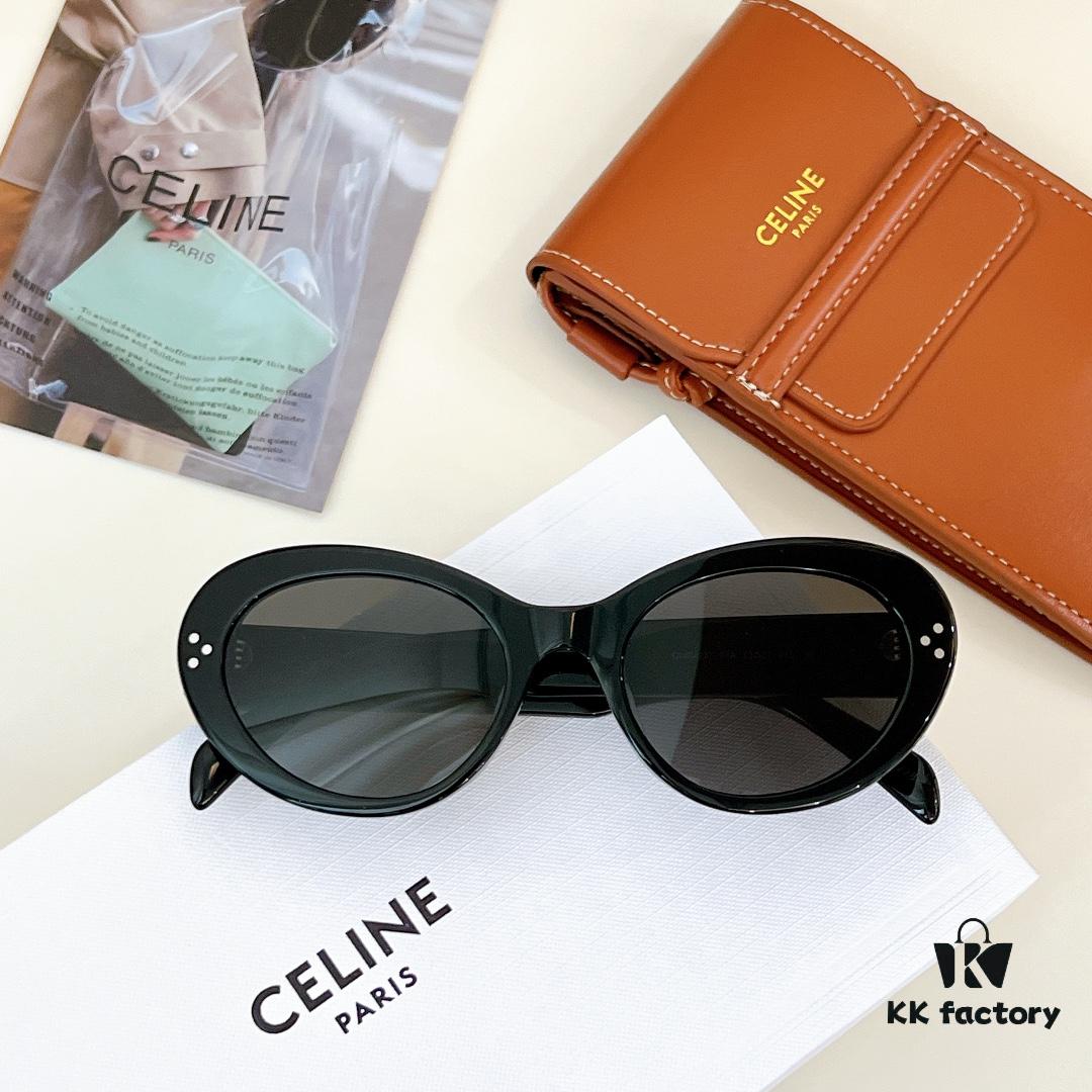 6931fb0b3a89a121ed54bc96 CELINE New Arrival Poster Style Simple and Versatile Sunglasses in Candy Colors, Oval Frame with Signature Logo Design, Fashionable and Everyday Wear, Popular on Xiaohongshu Among Influencers, Model: CL40193I, Size: 53-21-145