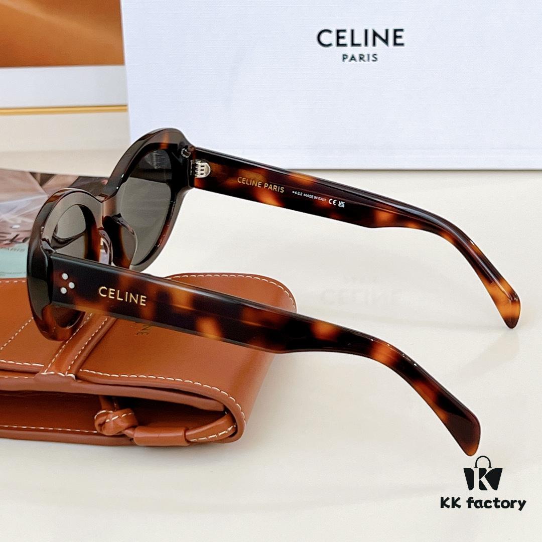 6931fb0c3a89a121ed54bc99 CELINE New Arrival Poster Style Simple and Versatile Sunglasses in Candy Colors, Oval Frame with Signature Logo Design, Fashionable and Everyday Wear, Popular on Xiaohongshu Among Influencers, Model: CL40193I, Size: 53-21-145