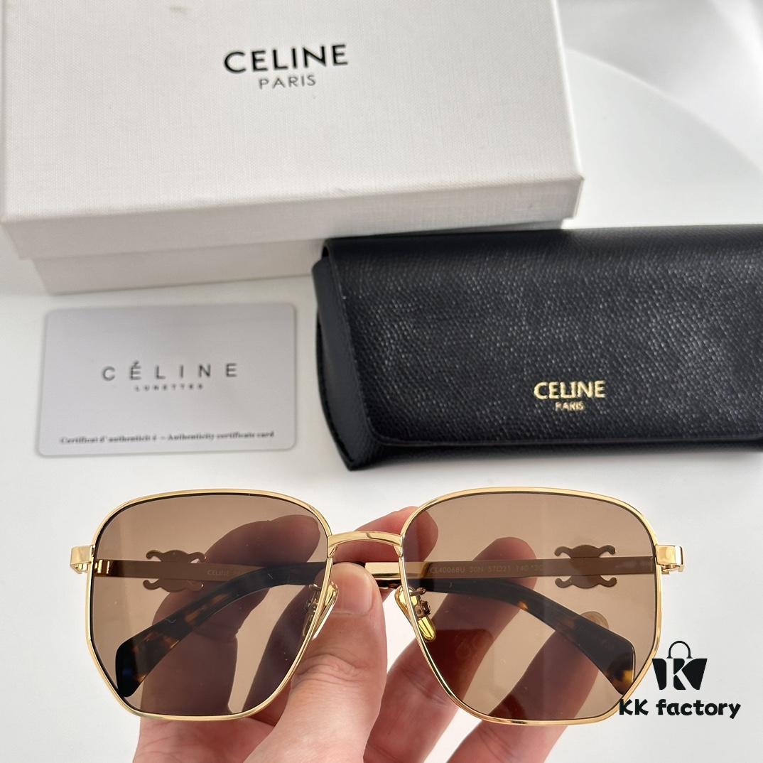6931fb0c3a89a121ed54bc9f Celine Aviator Sunglasses CL40068U Size 57-21-140