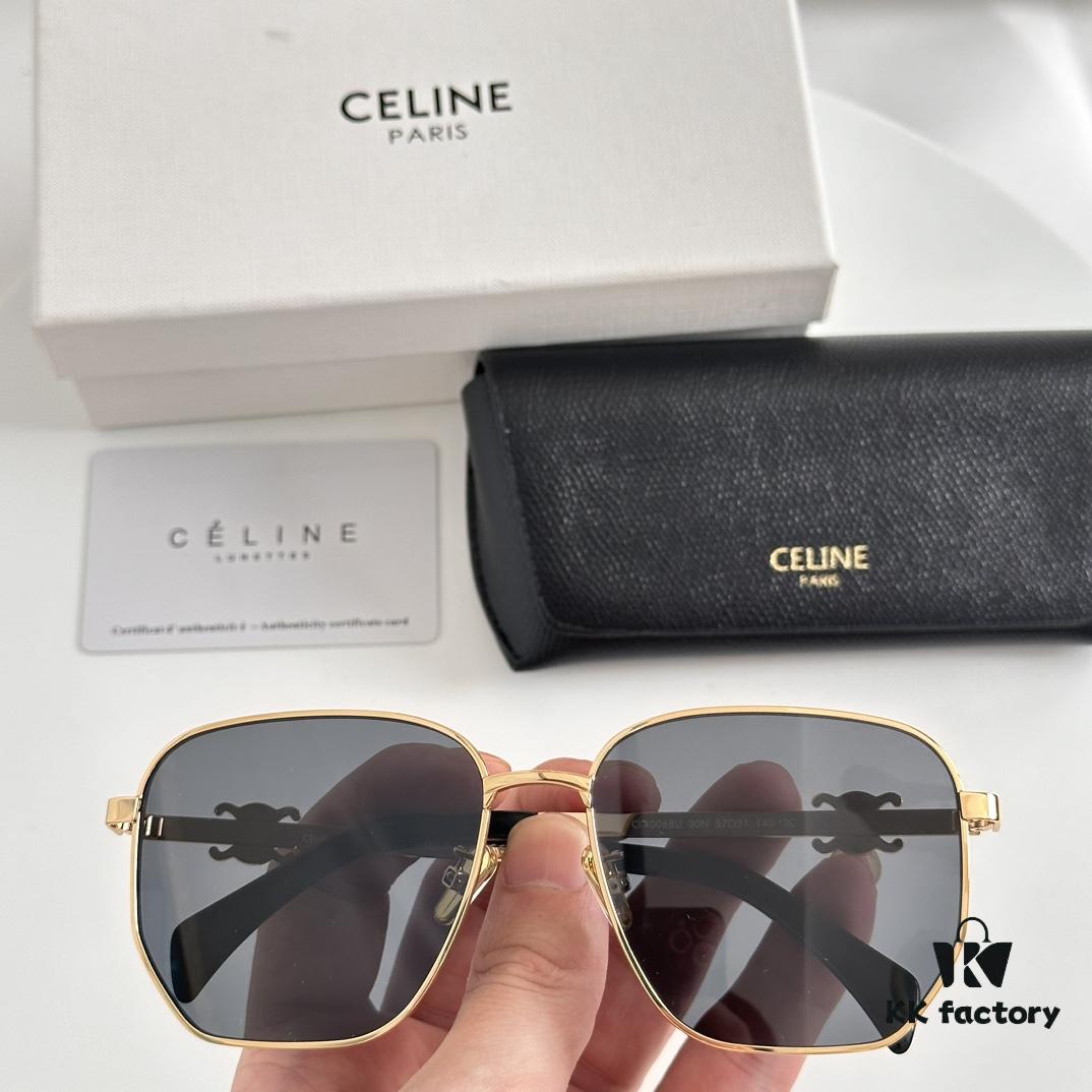 6931fb0c3a89a121ed54bca2 Celine Aviator Sunglasses CL40068U Size 57-21-140