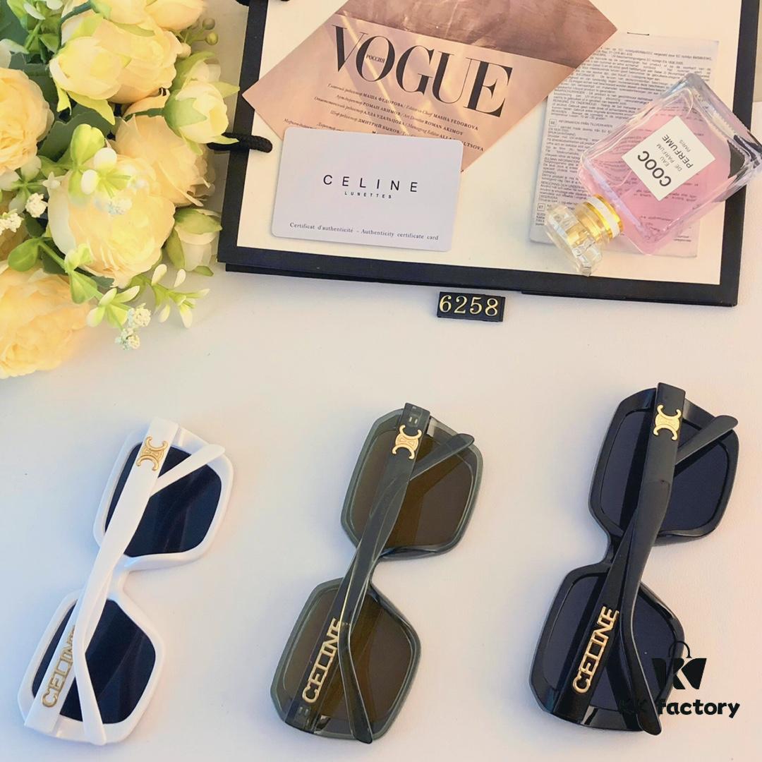 6931fb0d3a89a121ed54bcb1 Celine New Arch of Triumph Asymmetric Design Xiaohongshu White Sunglasses for Women, UV Protection Beach Sun Glasses, Flattering for All Face Shapes