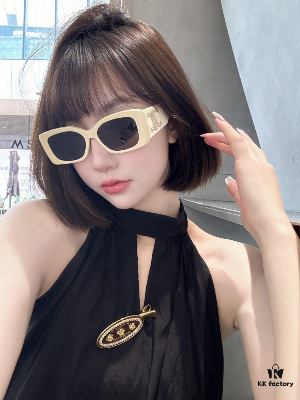 6931fb0f3a89a121ed54bcc3 CELINE Full Diamond Archway Model Sunglasses
