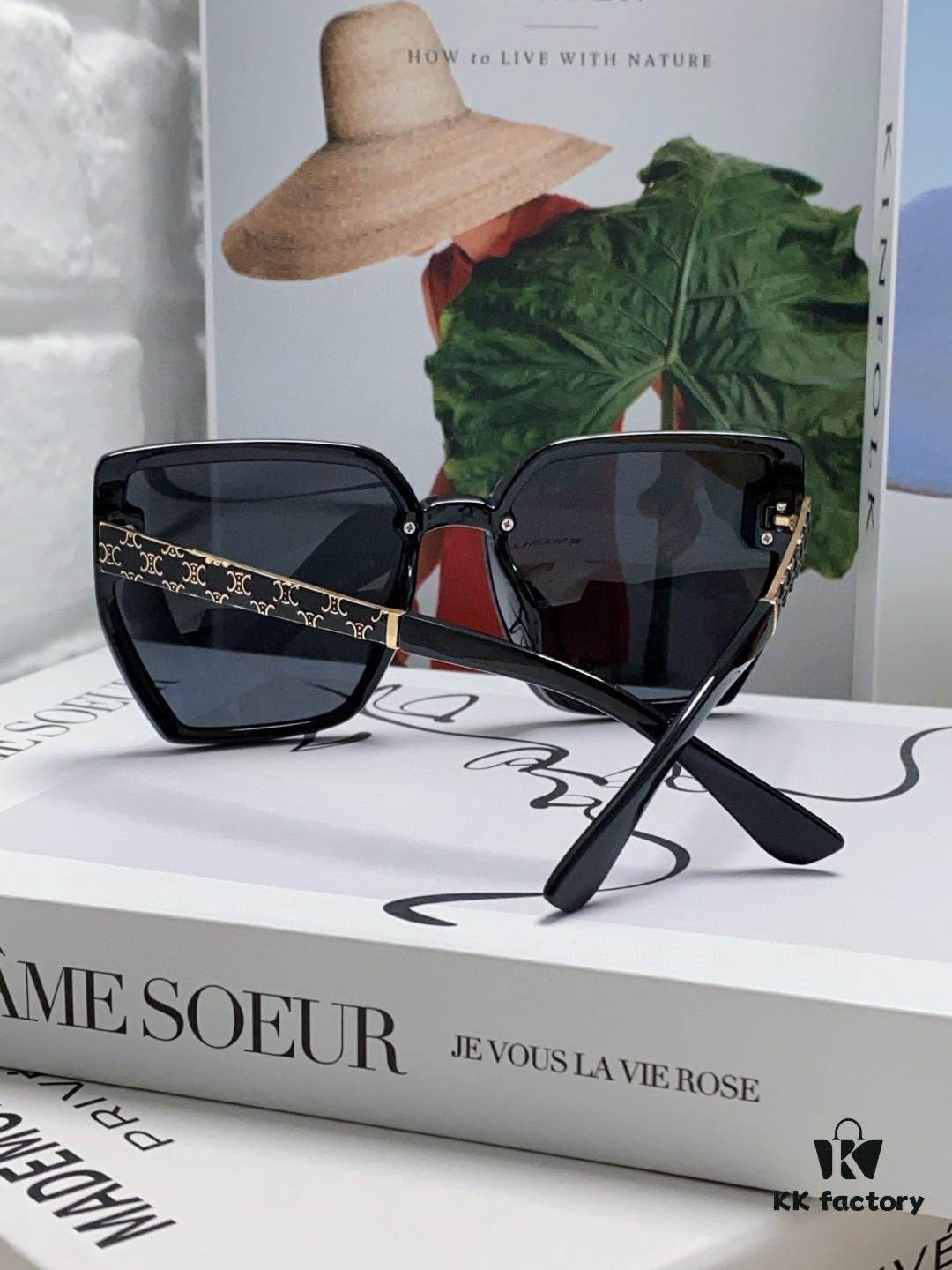 6931fb183a89a121ed54bd3e Celine 2024 New Arrival Luxury Elegant Oversized Square Frame Society Lady Sunglasses for Women, Trendy Round Face Flattering Sun Glasses