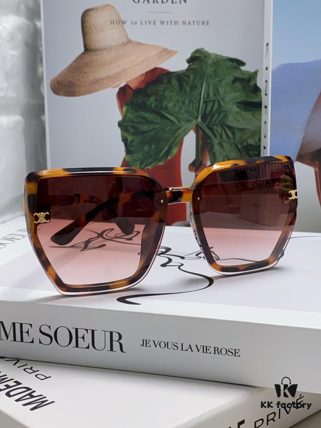 6931fb193a89a121ed54bd47 Celine 2024 New Arrival Luxury Elegant Large Square Frame Society Lady Sunglasses for Women, Stylish Oversized Round Face Sun Protection Shades