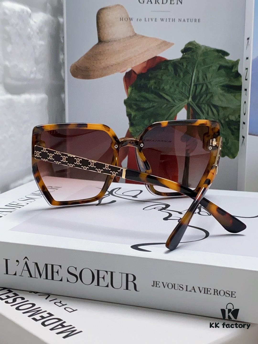 6931fb193a89a121ed54bd48 Celine 2024 New Arrival Luxury Elegant Large Square Frame Society Lady Sunglasses for Women, Stylish Oversized Round Face Sun Protection Shades