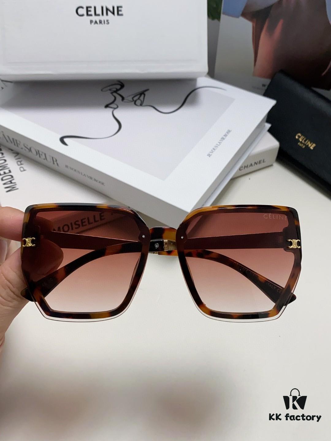 6931fb193a89a121ed54bd49 Celine 2024 New Arrival Luxury Elegant Large Square Frame Society Lady Sunglasses for Women, Stylish Oversized Round Face Sun Protection Shades