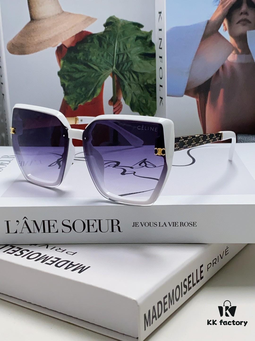 6931fb193a89a121ed54bd50 Celine 2024 New Arrival Luxury Elegant Large Square Frame Society Lady Sunglasses for Women, Trendy Oversized Round Face Sun Shades