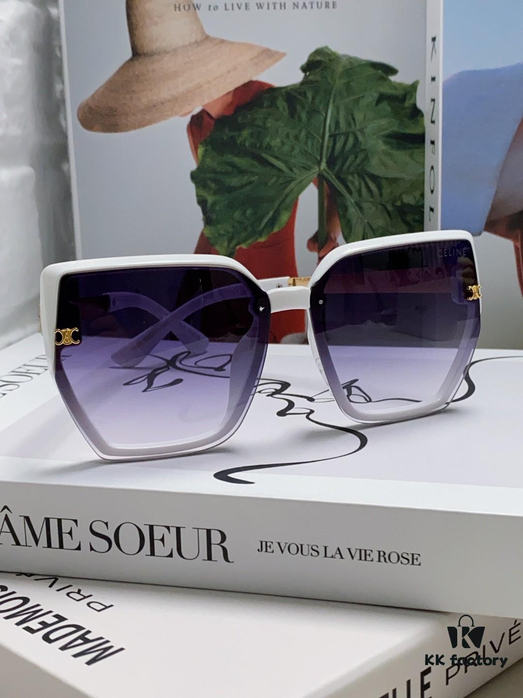 6931fb193a89a121ed54bd51 Celine 2024 New Arrival Luxury Elegant Large Square Frame Society Lady Sunglasses for Women, Trendy Oversized Round Face Sun Shades