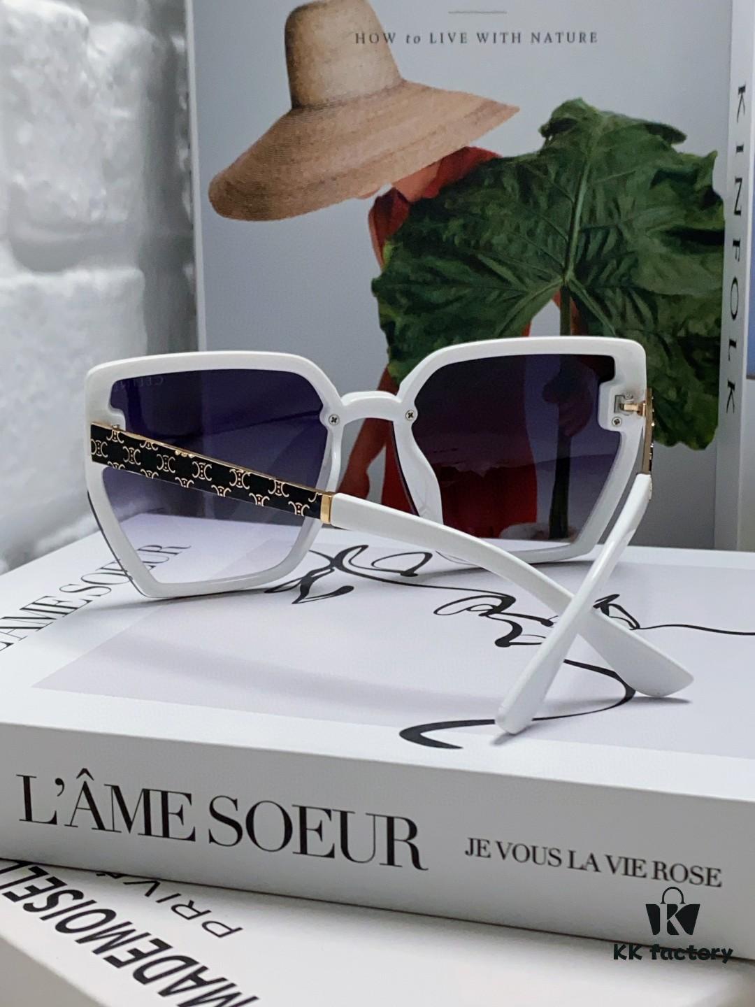 6931fb1a3a89a121ed54bd52 Celine 2024 New Arrival Luxury Elegant Large Square Frame Society Lady Sunglasses for Women, Trendy Oversized Round Face Sun Shades