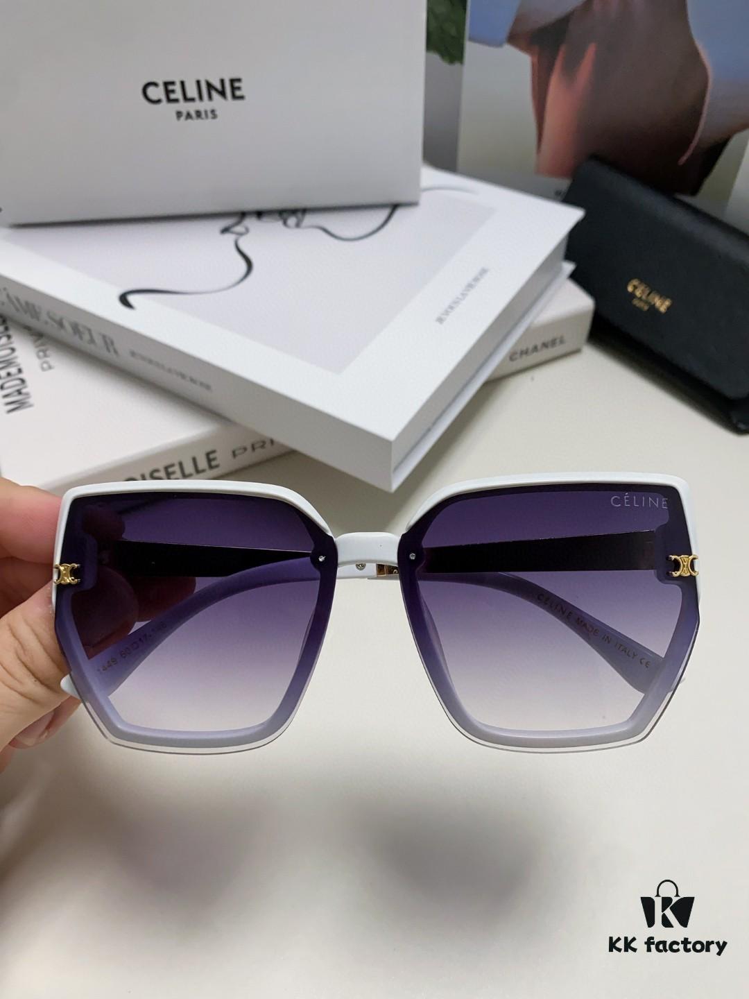 6931fb1a3a89a121ed54bd53 Celine 2024 New Arrival Luxury Elegant Large Square Frame Society Lady Sunglasses for Women, Trendy Oversized Round Face Sun Shades