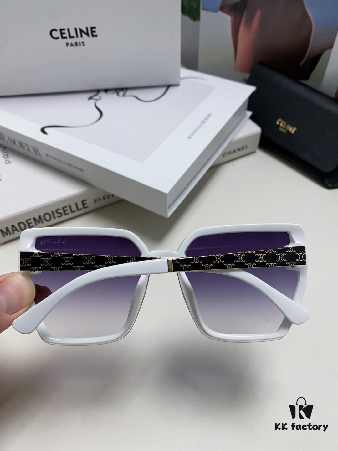 6931fb1a3a89a121ed54bd54 Celine 2024 New Arrival Luxury Elegant Large Square Frame Society Lady Sunglasses for Women, Trendy Oversized Round Face Sun Shades