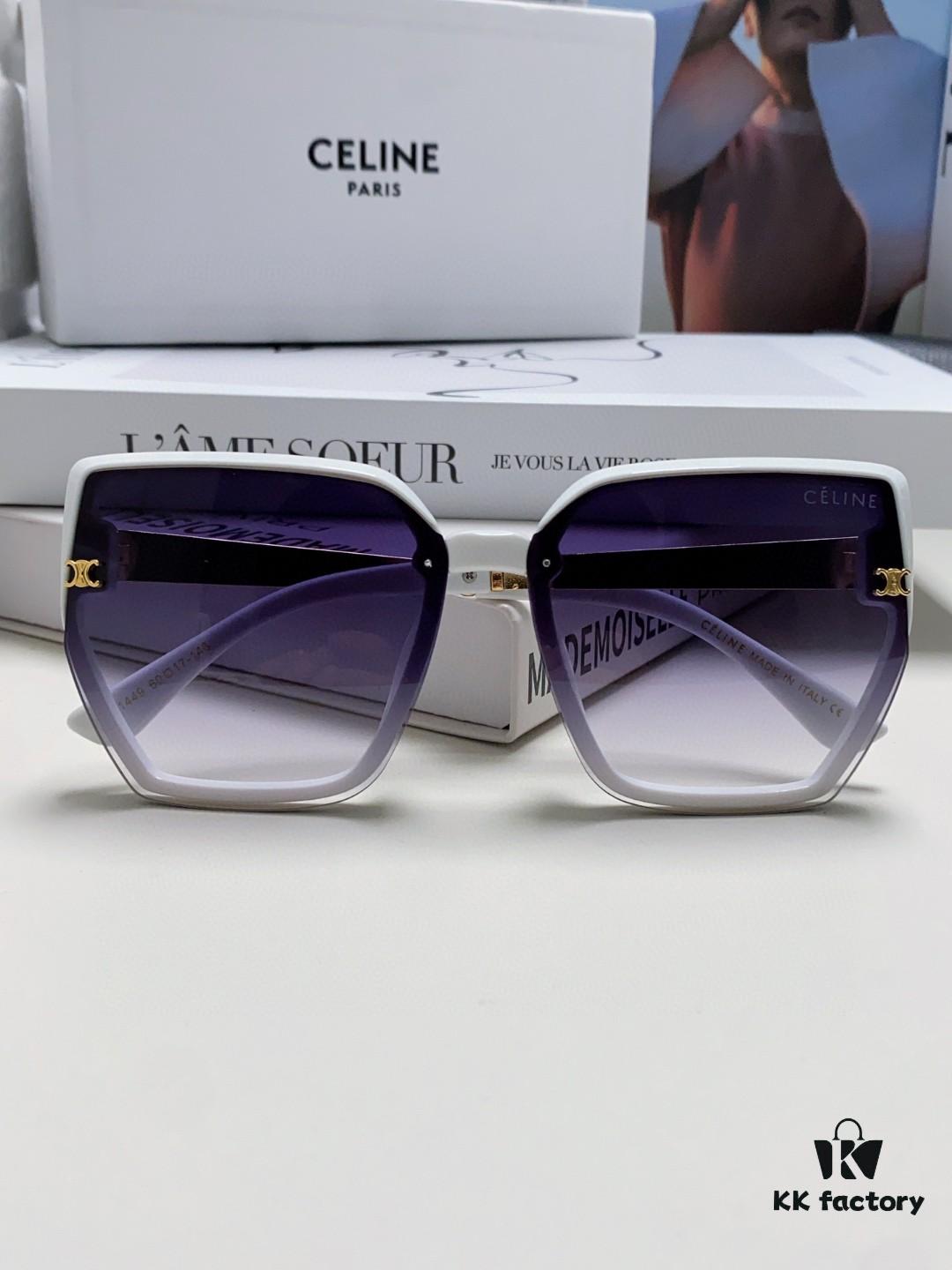 6931fb1a3a89a121ed54bd56 Celine 2024 New Arrival Luxury Elegant Large Square Frame Society Lady Sunglasses for Women, Trendy Oversized Round Face Sun Shades