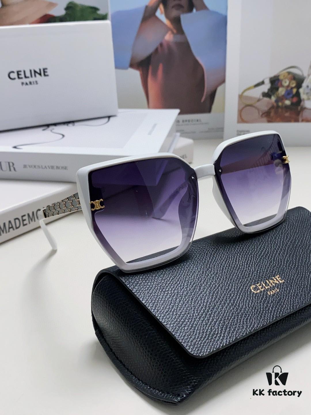 6931fb1a3a89a121ed54bd57 Celine 2024 New Arrival Luxury Elegant Large Square Frame Society Lady Sunglasses for Women, Trendy Oversized Round Face Sun Shades