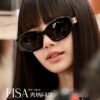 6931fb1e3a89a121ed54bd91 Celine Lisa's Same Style Retro Triumph Arch Sunglasses for Women, New Trendy UV-Proof High-End Slimming Sun Glasses, Black and Gold Eyewear