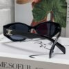 6931fb1f3a89a121ed54bda0 Celine Lisa Same Style Retro Triumph Arch Sunglasses for Women, New Trendy UV-Proof Slimming Luxury Sunglasses, Black and Silver Eyewear
