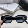 6931fb1f3a89a121ed54bda2 Celine Lisa Same Style Retro Triumph Arch Sunglasses for Women, New Trendy UV-Proof Slimming Luxury Sunglasses, Black and Silver Eyewear