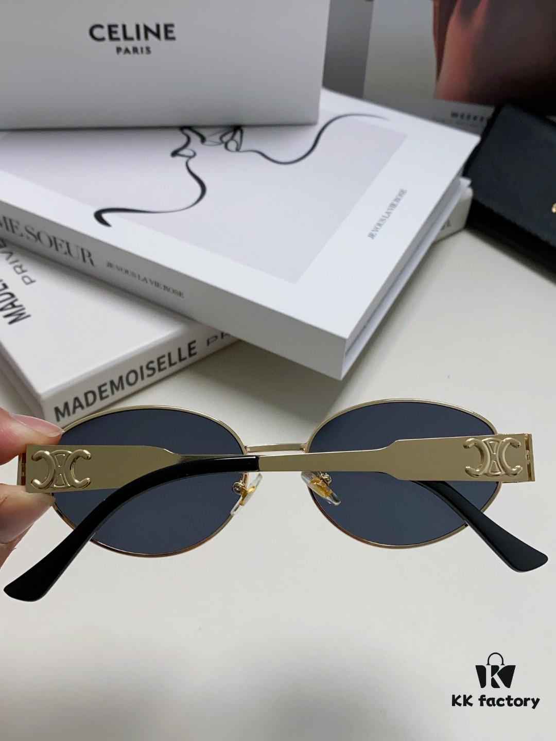 6931fb203a89a121ed54bdae Lisa's Same Celine Retro Round-frame Sunglasses, the 'Egg Superman' Style from CELINE, Also Known as the Arc de Triomphe Series, Has Been Extremely Popular and Hard to Get