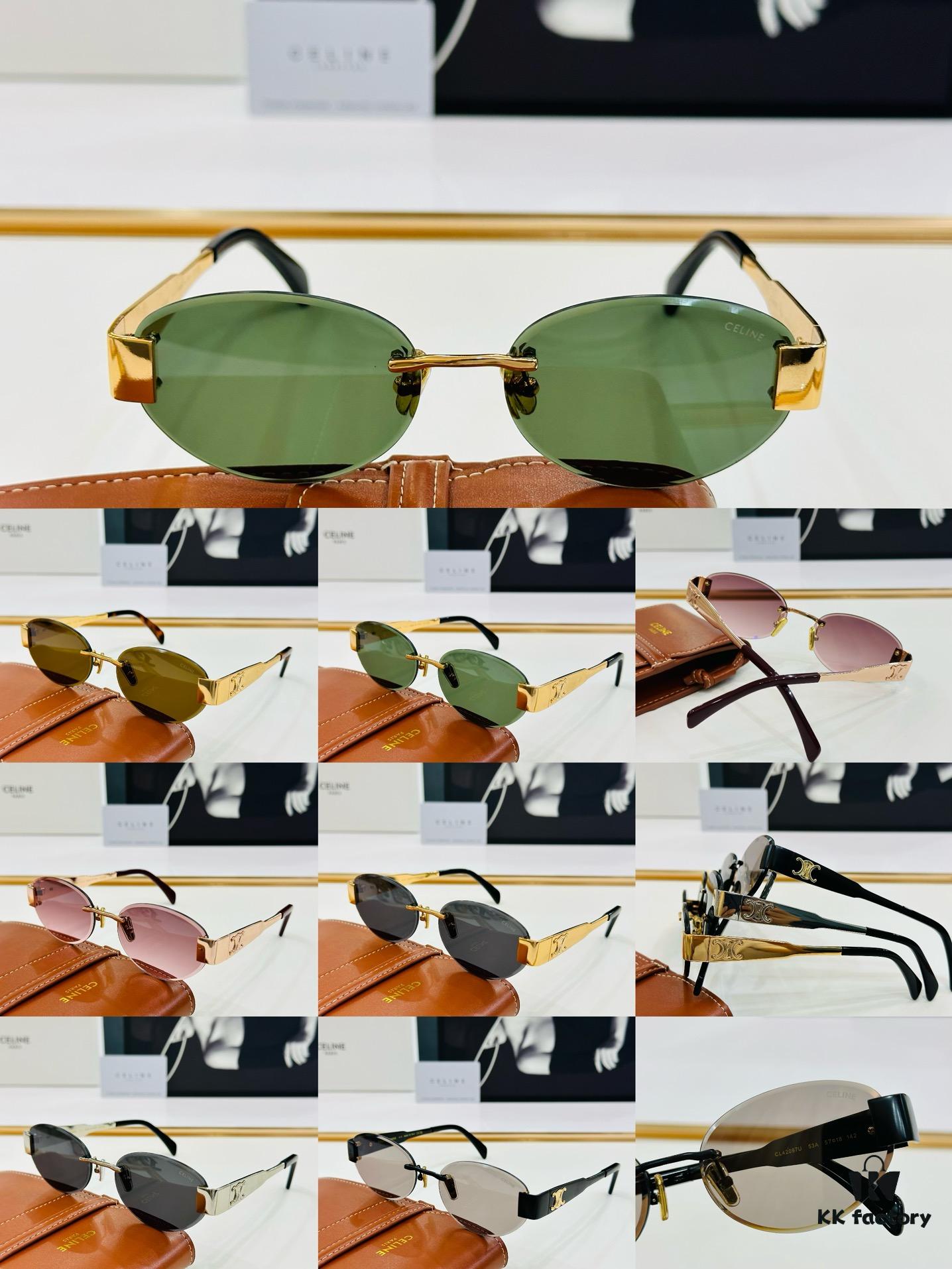 6931fb273a89a121ed54be11 CELINE CL42097U Size 57mm x 18-142, Consistently Popular Style, European and American Fashion, Excellent Gloss, Strong Texture, XL Craftsmanship Amazing