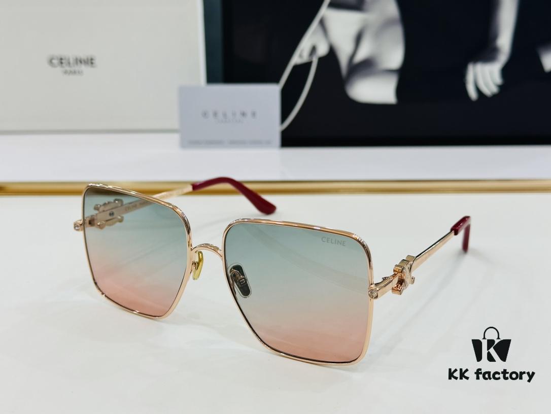 CELINE CL42101U Sunglasses Size 60□17-143, Popular Unisex Style with Excellent Shine and Premium Texture, XL Craftsmanship