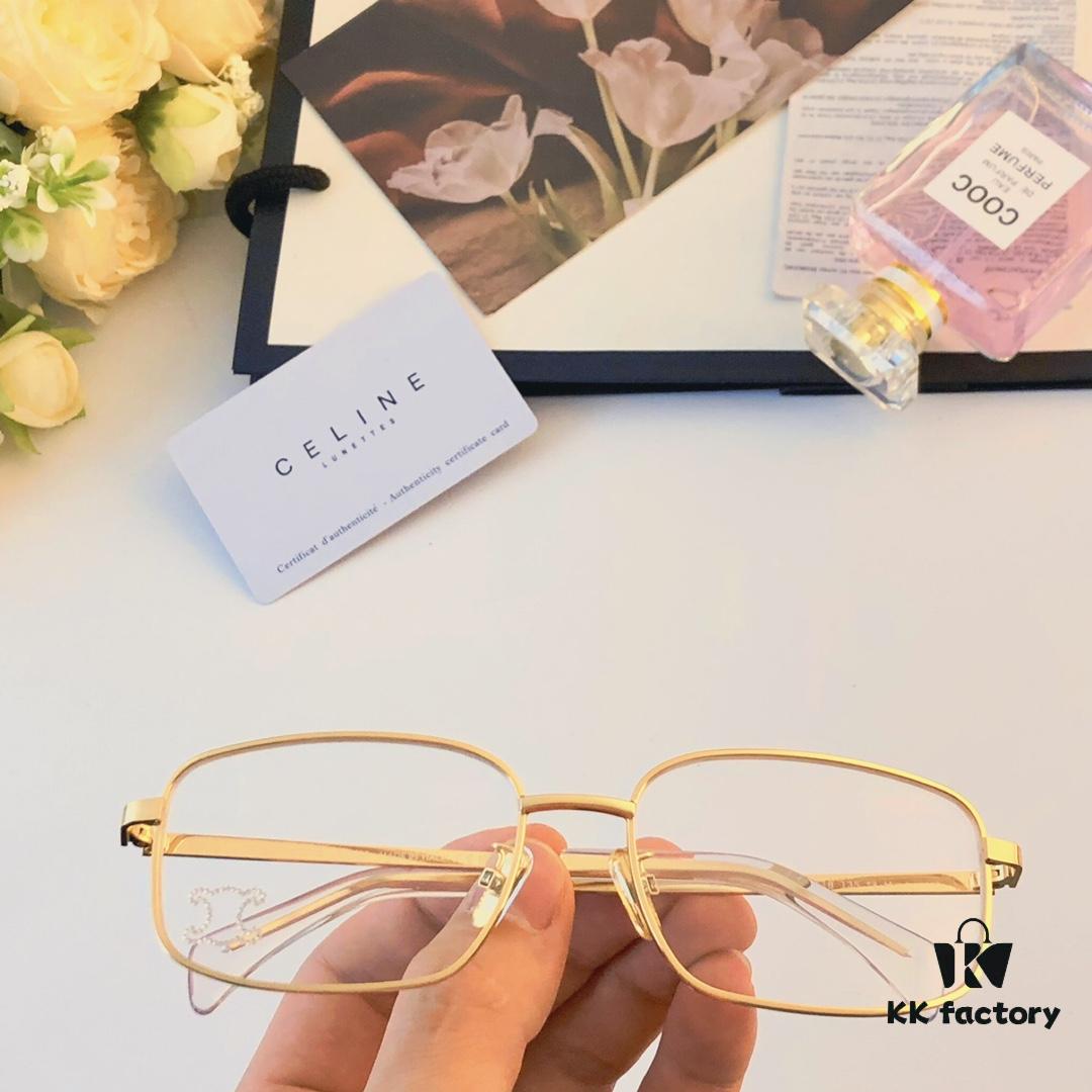 6931fb2e3a89a121ed54be62 Celine Square Metal Sunglasses Korean Vintage Style Trendy Sun Glasses Influencer Same Style Shades