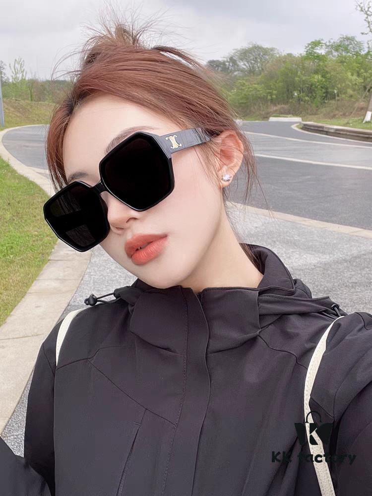 6931fb2f3a89a121ed54be6d Celine 2024 New Arrival European and American Style Square Oversized Arch-Shaped Sunglasses for Women, UV Protection Sun Glasses for Large Faces, Fashionable Outdoor Shades