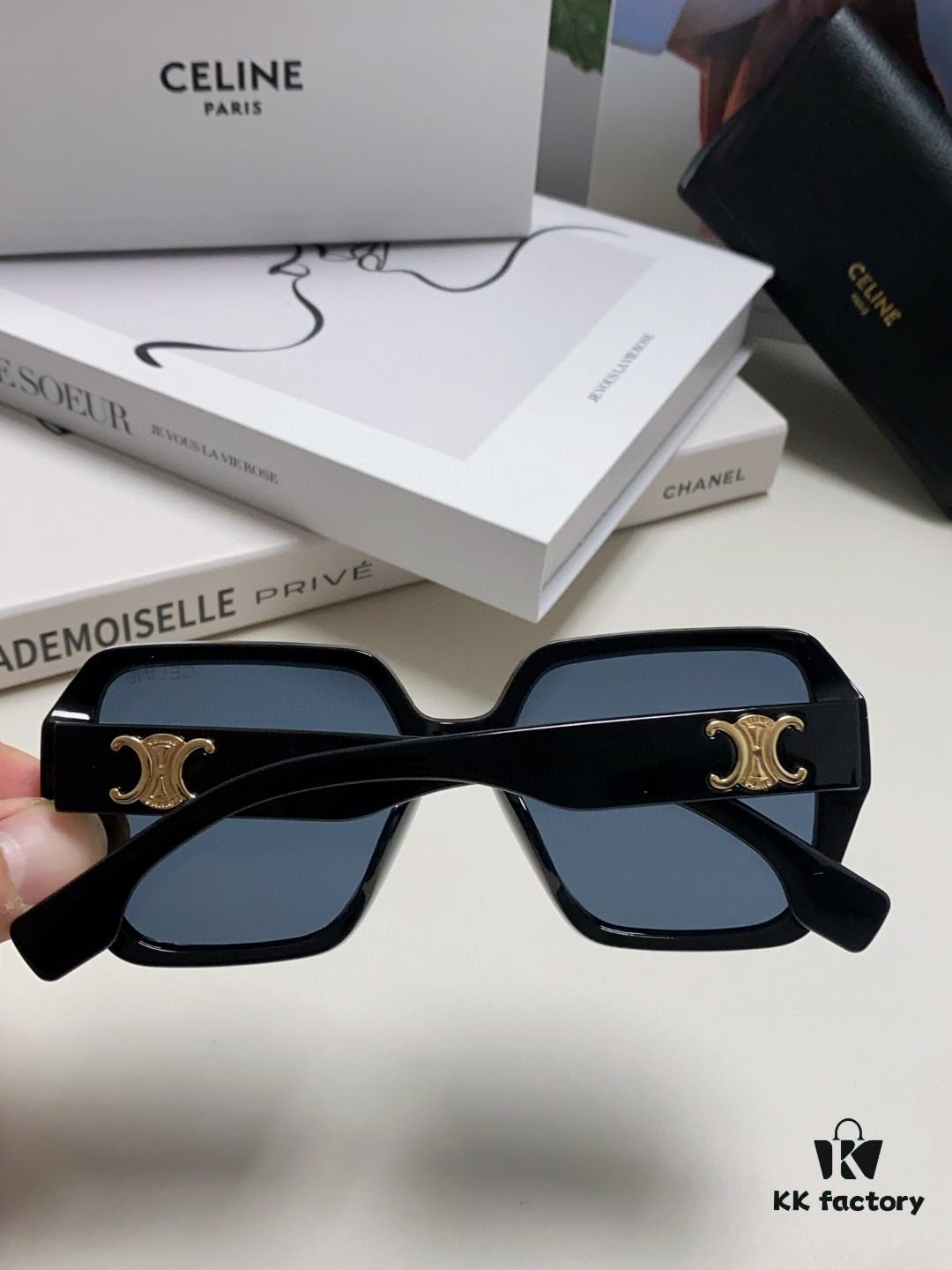 6931fb2f3a89a121ed54be74 Celine 2024 New Arrival European and American Style Square Oversized Arch-Shaped Sunglasses for Women, UV Protection Sun Glasses for Large Faces, Fashionable Outdoor Shades