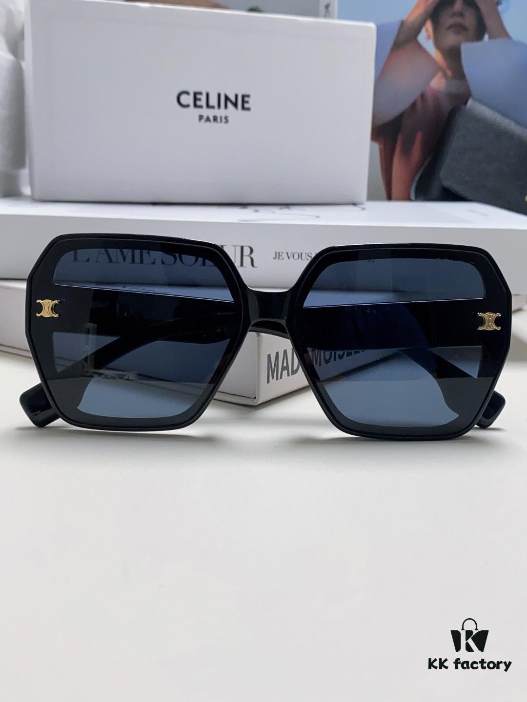 6931fb2f3a89a121ed54be76 Celine 2024 New Arrival European and American Style Square Oversized Arch-Shaped Sunglasses for Women, UV Protection Sun Glasses for Large Faces, Fashionable Outdoor Shades