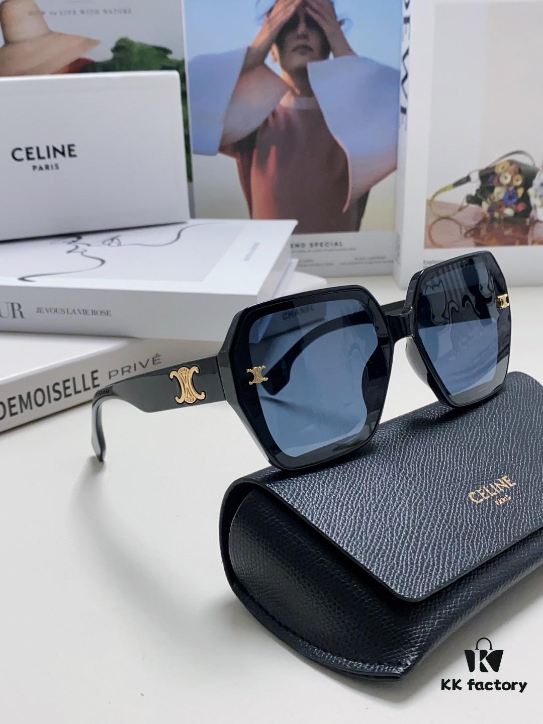 6931fb2f3a89a121ed54be77 Celine 2024 New Arrival European and American Style Square Oversized Arch-Shaped Sunglasses for Women, UV Protection Sun Glasses for Large Faces, Fashionable Outdoor Shades