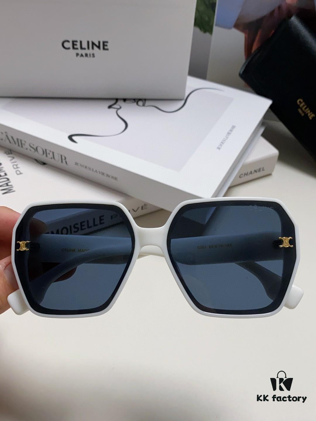 6931fb303a89a121ed54be7d Celine 2024 New Arrival European and American Style Square Oversized Arch-Shaped Sunglasses for Women, UV Protection Sun Glasses for Large Faces, Fashionable Outdoor Shades