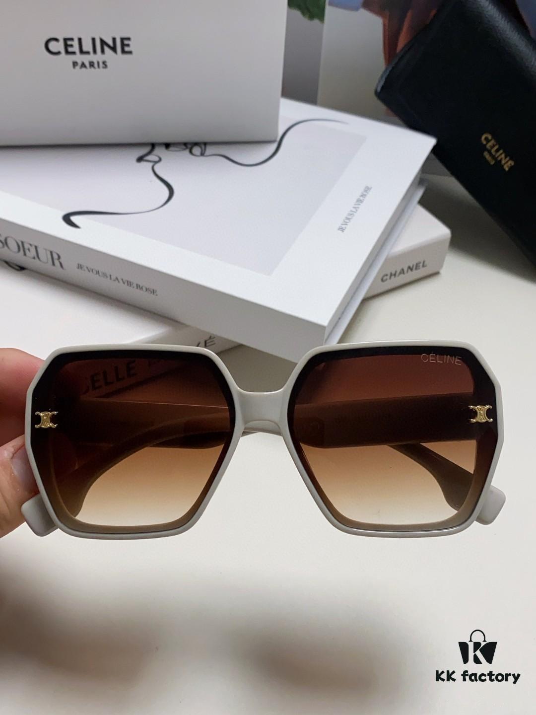 6931fb313a89a121ed54be87 Celine 2024 New Arrival European and American Style Square Oversized Arch-Shaped Sunglasses for Women, UV Protection Sun Glasses for Large Faces, Fashionable Outdoor Shades
