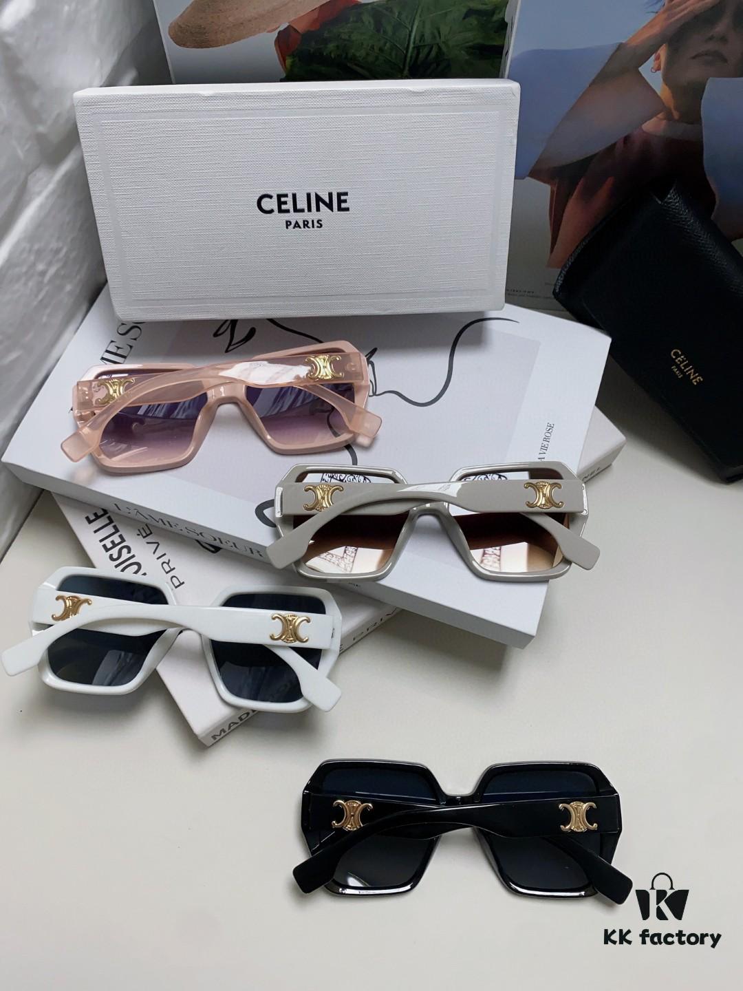 6931fb313a89a121ed54be8c Celine 2024 New Arrival European and American Style Square Oversized Arch-Shaped Sunglasses for Women, UV Protection Sun Glasses for Large Faces, Fashionable Outdoor Shades