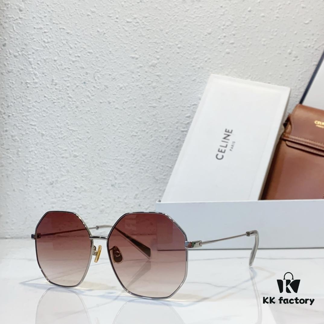 6931fb333a89a121ed54bea2 CELINE Official Website Model Polygonal Metal Sunglasses with Inlaid Craft Temple Design