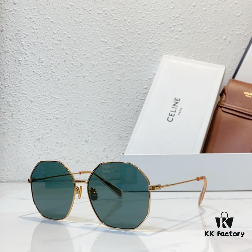 6931fb333a89a121ed54bea3 CELINE Official Website Model Polygonal Metal Sunglasses with Inlaid Craft Temple Design