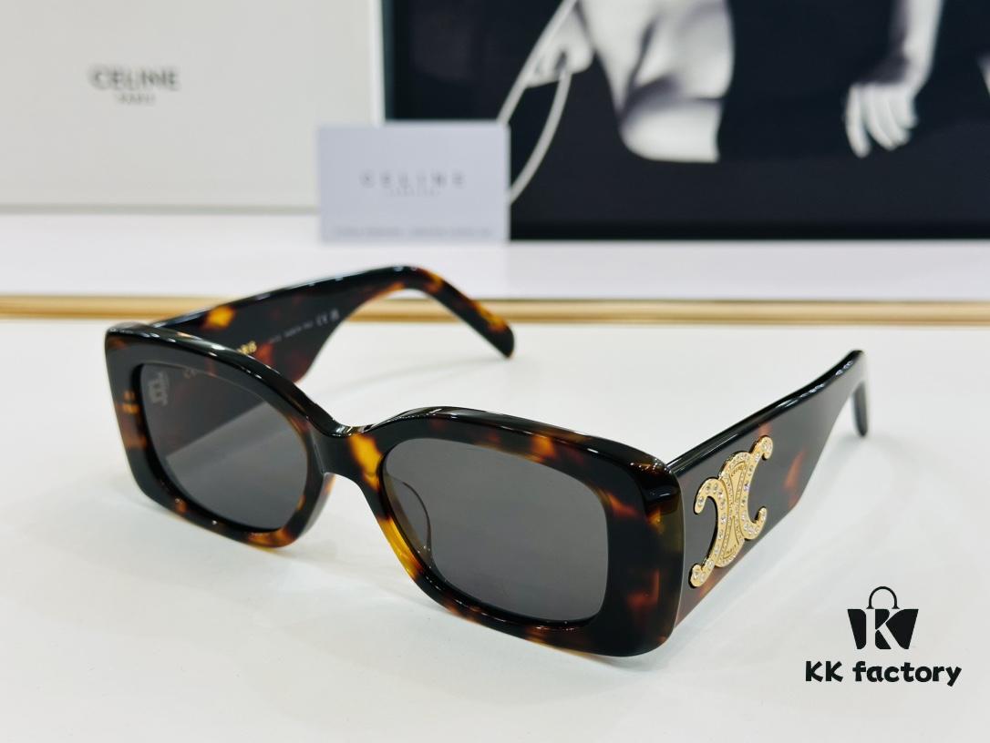 6931fb353a89a121ed54bebd CELINE CL40288 Avant-Garde Temple Sunglasses Size: 53□17-145 High-Quality Acetate Fashion Sunglasses