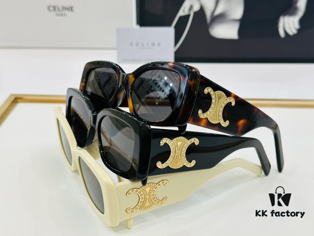 6931fb353a89a121ed54bec2 CELINE CL40288 Avant-Garde Temple Sunglasses Size: 53□17-145 High-Quality Acetate Fashion Sunglasses