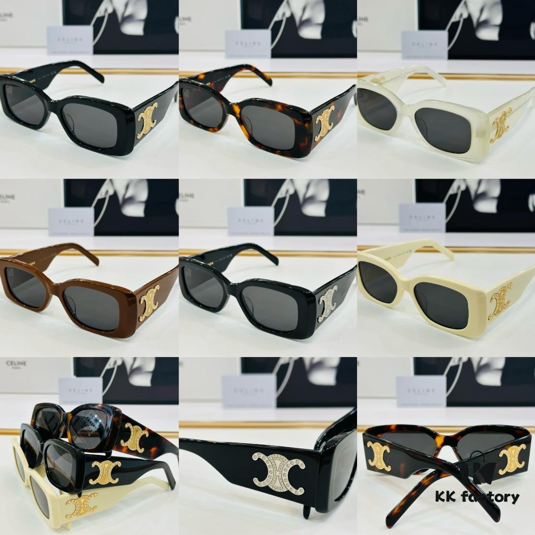 6931fb353a89a121ed54bec4 CELINE CL40288 Avant-Garde Temple Sunglasses Size: 53□17-145 High-Quality Acetate Fashion Sunglasses