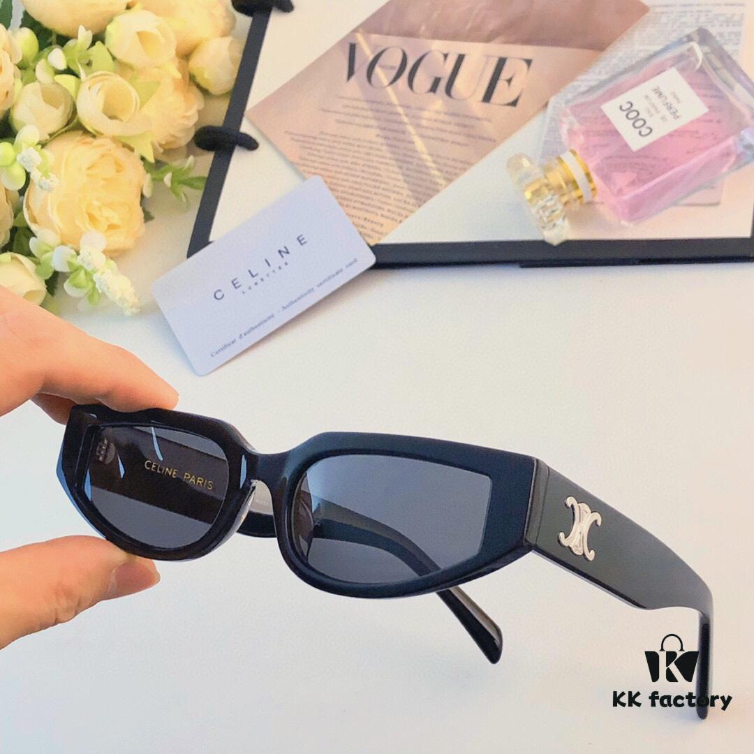6931fb3b3a89a121ed54bf11 Celine 2024 New Retro Cat-Eye Small Frame Sunglasses for Women, Trendy European and American Style, Square and Round Face Flattering, High-End Fashion Sun Glasses