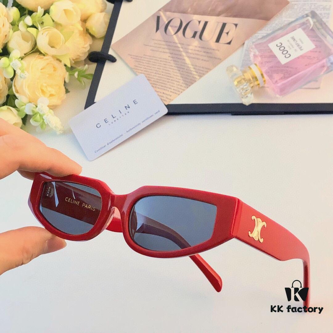 6931fb3b3a89a121ed54bf12 Celine 2024 New Retro Cat-Eye Small Frame Sunglasses for Women, Trendy European and American Style, Square and Round Face Flattering, High-End Fashion Sun Glasses