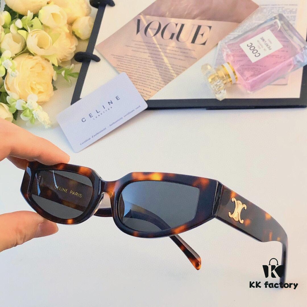 6931fb3b3a89a121ed54bf13 Celine 2024 New Retro Cat-Eye Small Frame Sunglasses for Women, Trendy European and American Style, Square and Round Face Flattering, High-End Fashion Sun Glasses