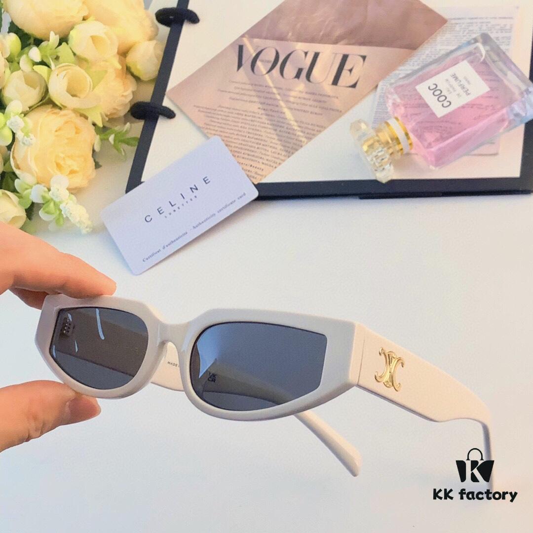 6931fb3b3a89a121ed54bf15 Celine 2024 New Retro Cat-Eye Small Frame Sunglasses for Women, Trendy European and American Style, Square and Round Face Flattering, High-End Fashion Sun Glasses