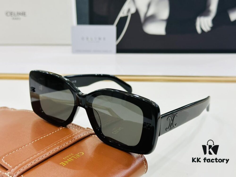 6931fb3c3a89a121ed54bf28 CELINE CE40316 Size: 62mm 15-145 Arch of Triumph Temple Sunglasses High Version High-Quality Acetate L-Fashion Sunglasses