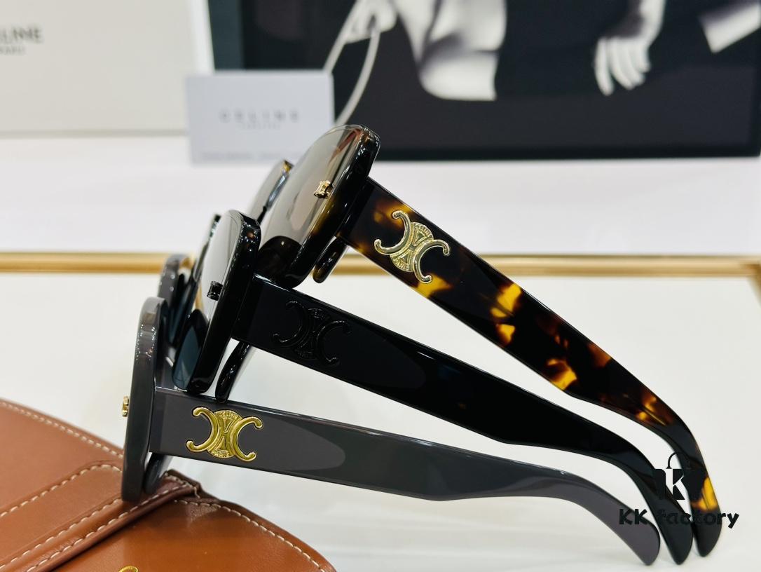 6931fb3d3a89a121ed54bf2e CELINE CE40316 Size: 62mm 15-145 Arch of Triumph Temple Sunglasses High Version High-Quality Acetate L-Fashion Sunglasses