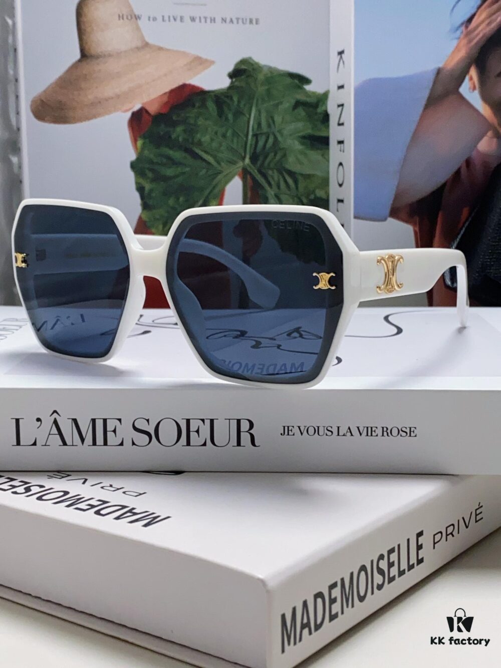 6931fb433a89a121ed54bf7d Celine 2024 New Arrival Avant-Garde Large Square Arch-Frame Sunglasses for Women, UV Protection Oversized Sun Glasses for Outdoor Wear