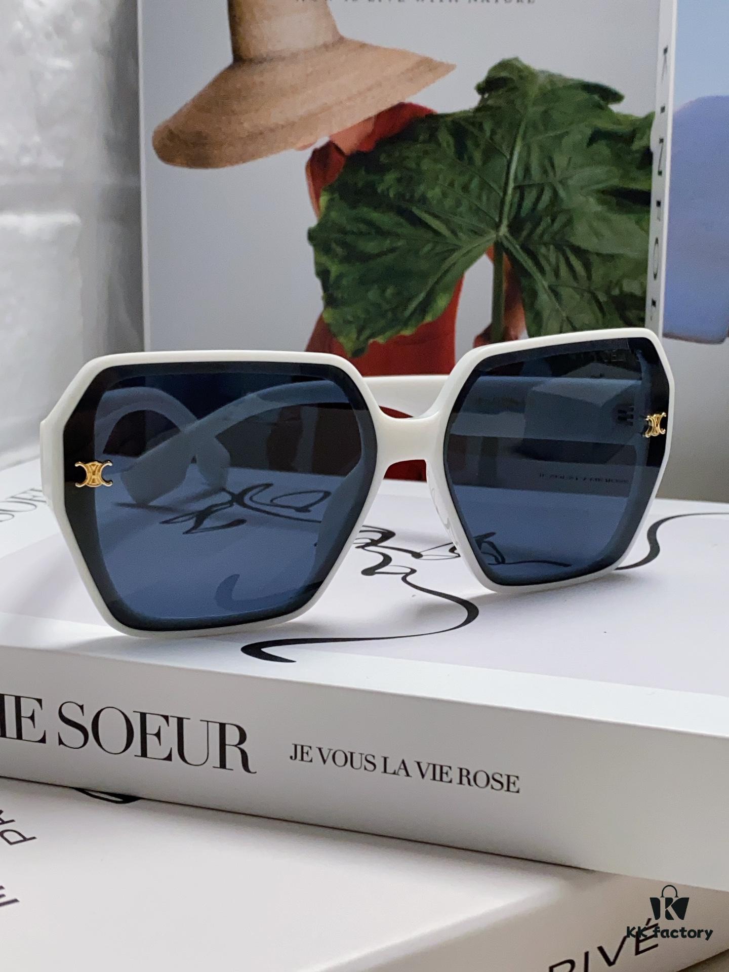 6931fb433a89a121ed54bf7e Celine 2024 New Arrival Avant-Garde Large Square Arch-Frame Sunglasses for Women, UV Protection Oversized Sun Glasses for Outdoor Wear