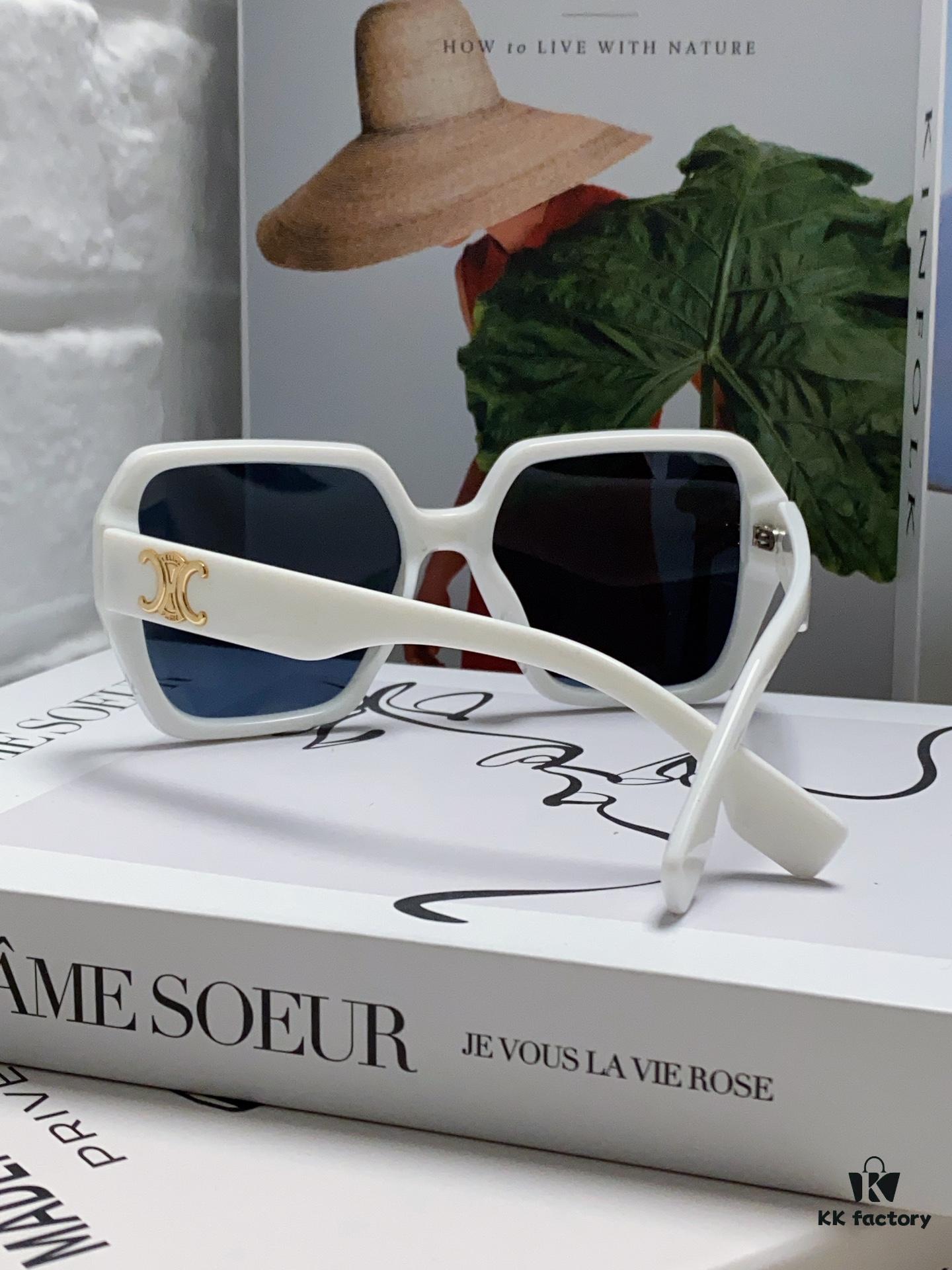 6931fb433a89a121ed54bf7f Celine 2024 New Arrival Avant-Garde Large Square Arch-Frame Sunglasses for Women, UV Protection Oversized Sun Glasses for Outdoor Wear