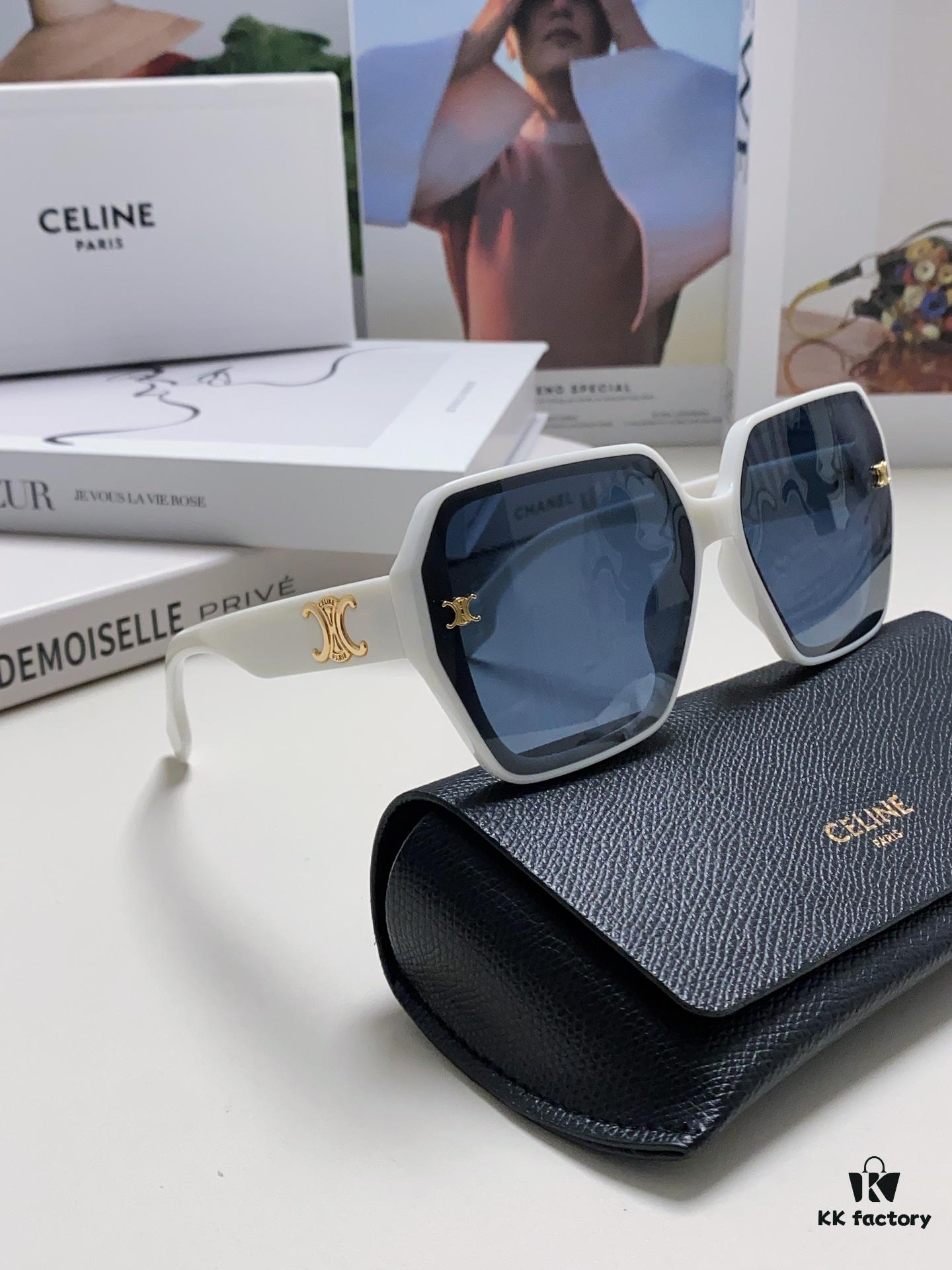 6931fb433a89a121ed54bf84 Celine 2024 New Arrival Avant-Garde Large Square Arch-Frame Sunglasses for Women, UV Protection Oversized Sun Glasses for Outdoor Wear