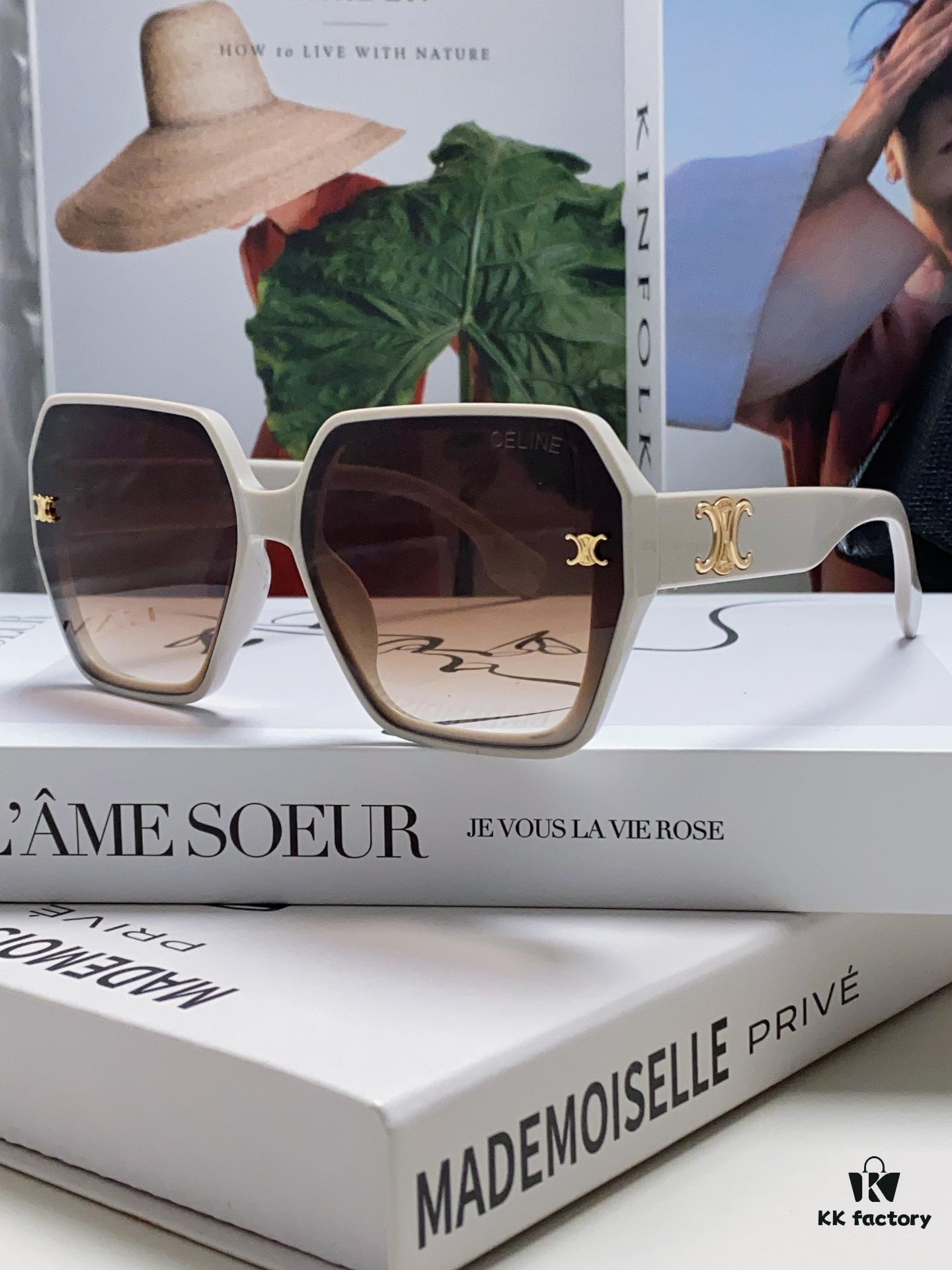 6931fb433a89a121ed54bf86 Celine 2024 New Arrival European and American Style Square Oversized Archway Sunglasses for Women, UV Protection Sun Glasses for Outdoor Wear